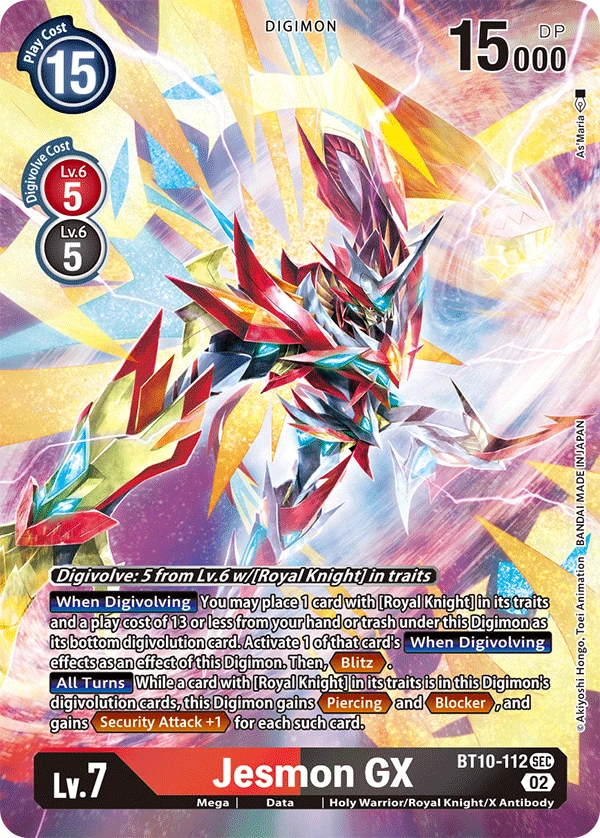 Digimon Card Game Sammelkarte BT10-112 Jesmon GX alternatives Artwork 1