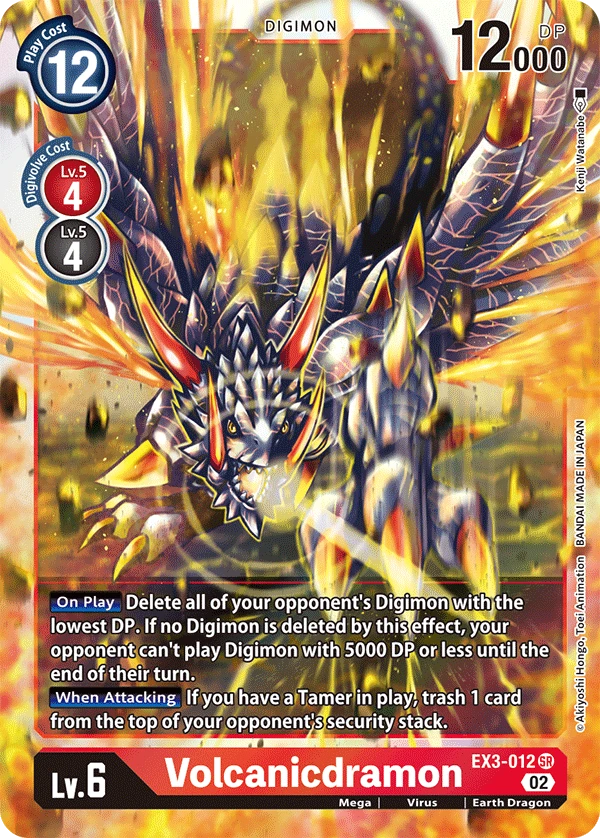 Digimon Card Game Sammelkarte EX3-012 Volcanicdramon