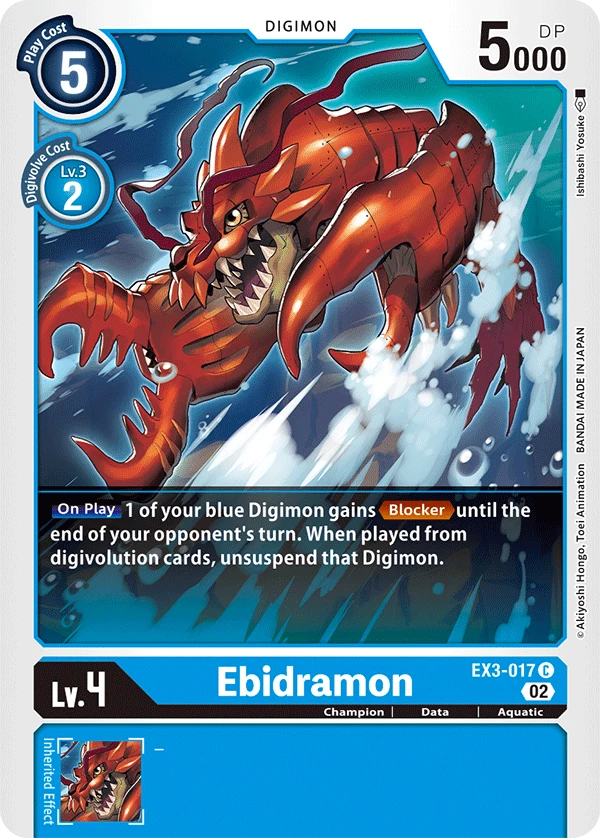 Digimon Card Game Sammelkarte EX3-017 Ebidramon