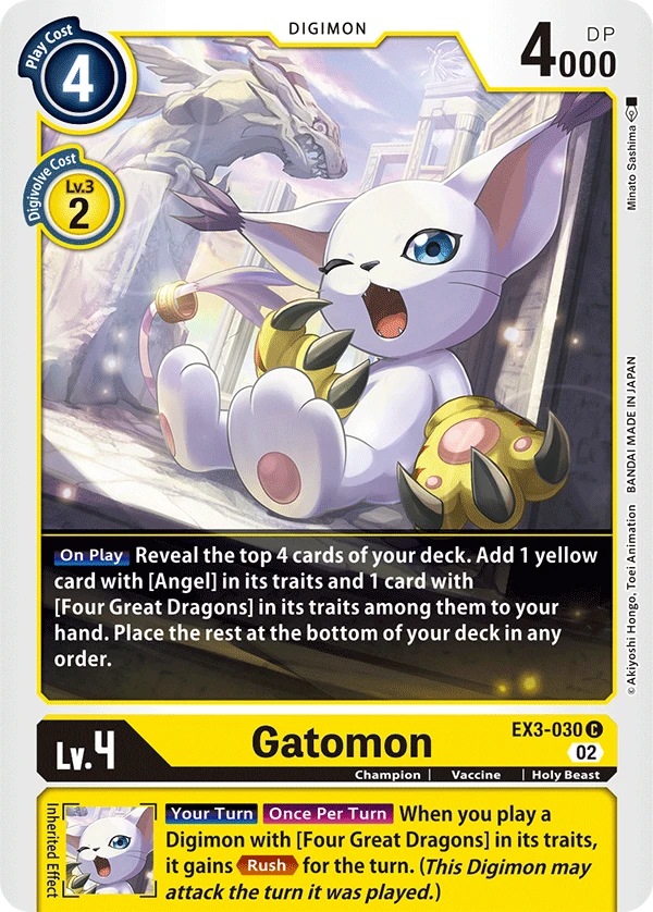 Digimon Card Game Sammelkarte EX3-030 Gatomon