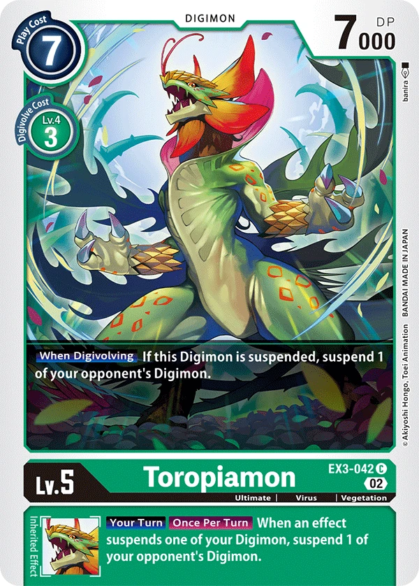 Digimon Card Game Sammelkarte EX3-042 Toropiamon