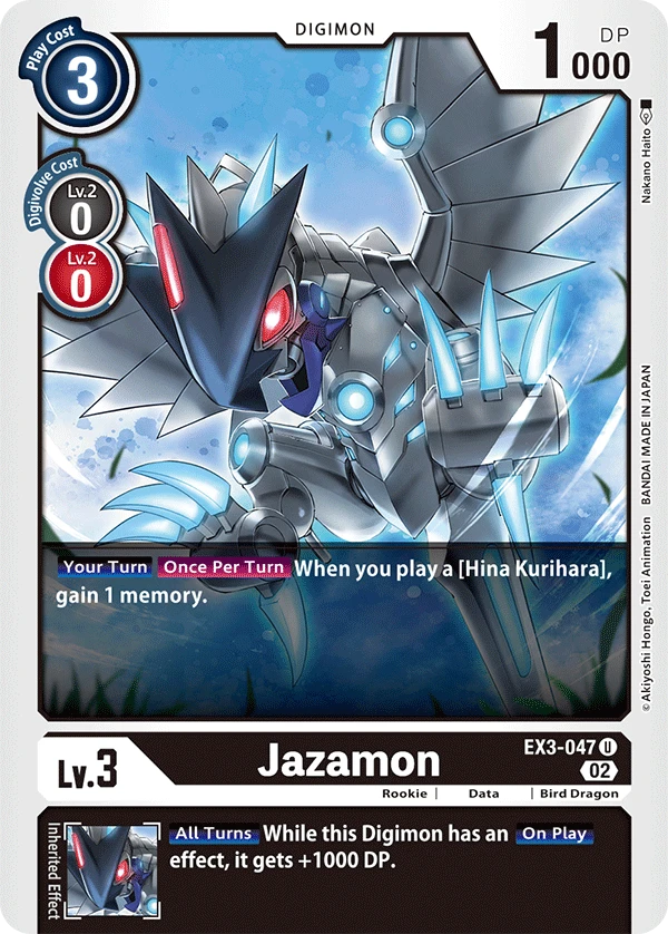 Digimon Card Game Sammelkarte EX3-047 Jazamon