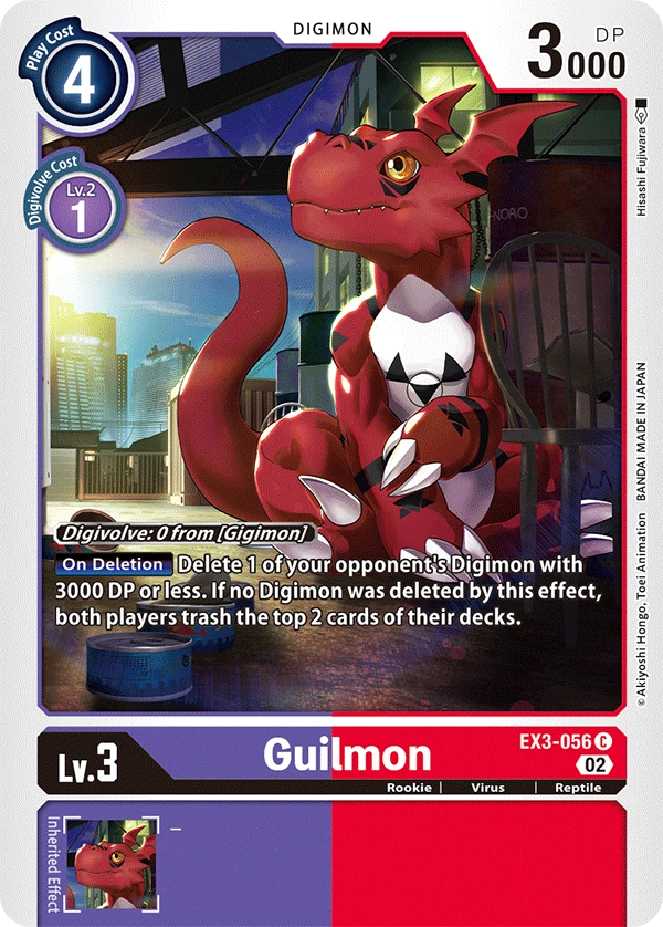 Digimon Card Game Sammelkarte EX3-056 Guilmon