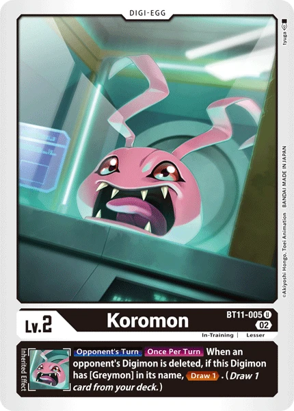 Digimon Card Game Sammelkarte BT11-005 Koromon