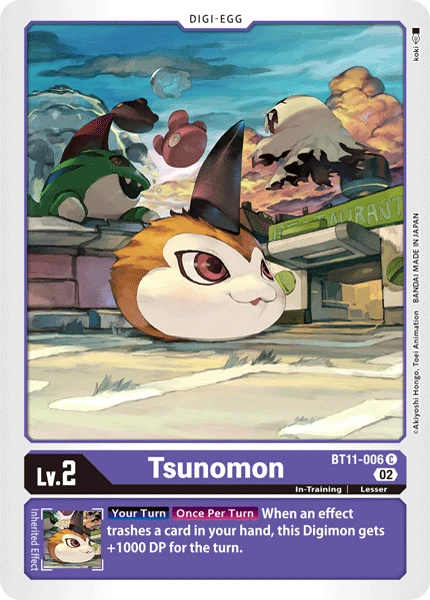 Digimon Card Game Sammelkarte BT11-006 Tsunomon
