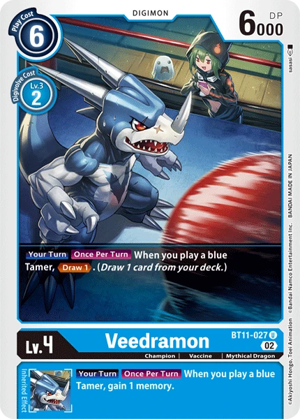 Digimon Card Game Sammelkarte BT11-027 Veedramon