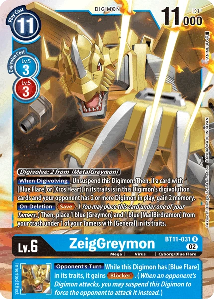 Digimon Card Game Sammelkarte BT11-031 ZeigGreymon