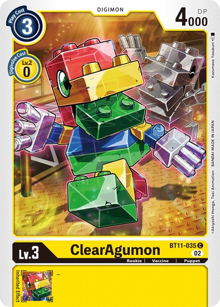 Digimon Card Game Sammelkarte BT11-035 ClearAgumon