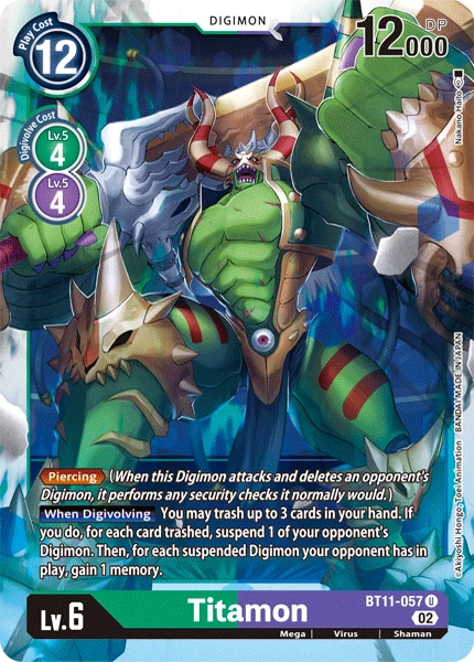 Digimon Card Game Sammelkarte BT11-057 Titamon