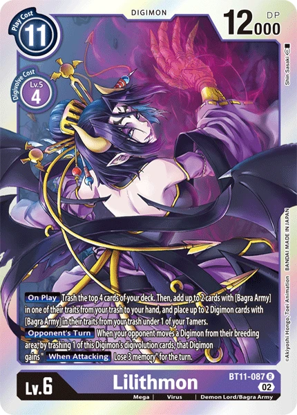 Digimon Card Game Sammelkarte BT11-087 Lilithmon