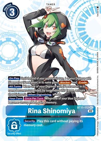 Digimon Card Game Sammelkarte BT11-112 Rina Shinomiya