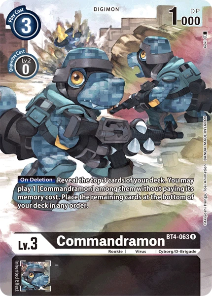 Digimon Card Game Sammelkarte BT4-063 Commandramon alternatives Artwork 1