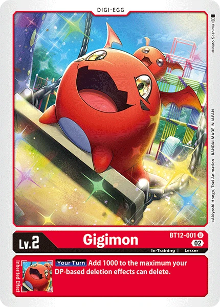 Digimon Card Game Sammelkarte BT12-001 Gigimon