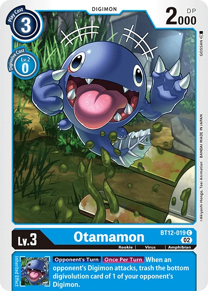 Digimon Card Game Sammelkarte BT12-019 Otamamon