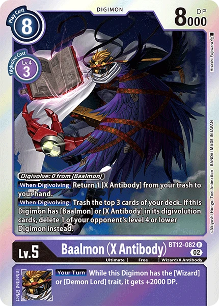 Digimon Card Game Sammelkarte BT12-082 Baalmon (X Antibody)