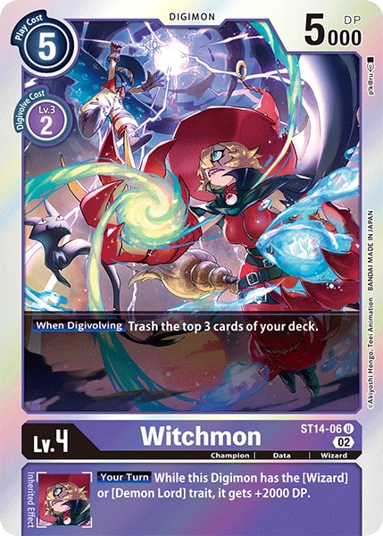 Digimon Card Game Sammelkarte ST14-06 Witchmon