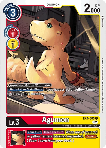 Digimon Card Game Sammelkarte EX4-005 Agumon