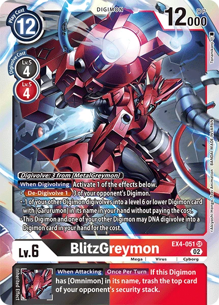 Digimon Card Game Sammelkarte EX4-051 BlitzGreymon