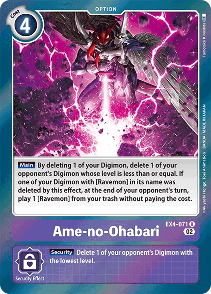 Digimon Card Game Sammelkarte EX4-071 Ame-no-Ohabari