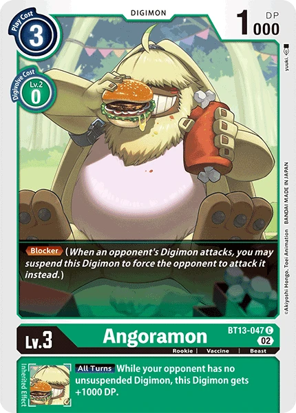 Digimon Card Game Sammelkarte BT13-047 Angoramon