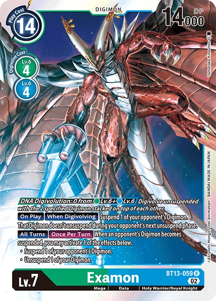 Digimon Card Game Sammelkarte BT13-059 Examon