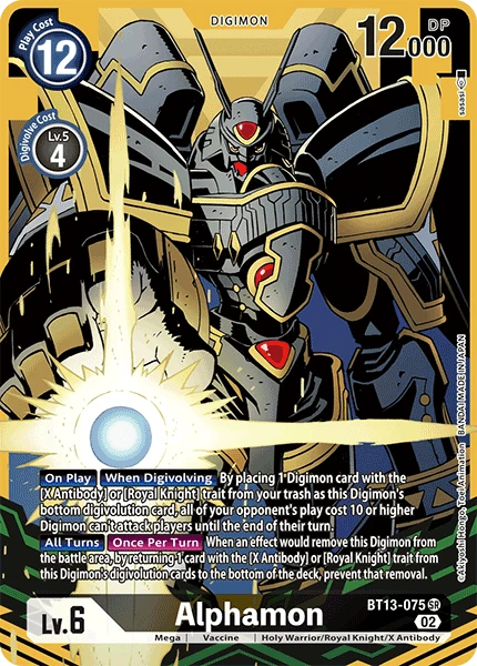 Digimon Card Game Sammelkarte BT13-075 Alphamon alternatives Artwork 1
