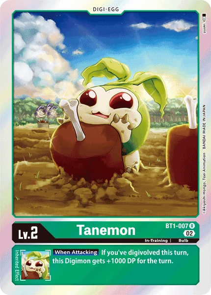 Digimon Card Game Sammelkarte BT1-007 Tanemon alternatives Artwork 1