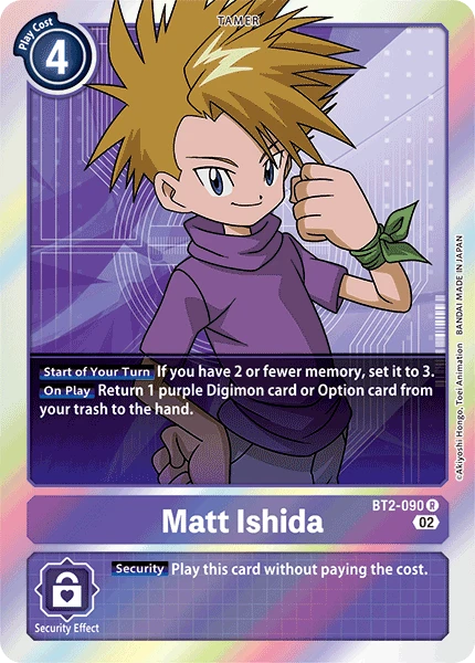 Digimon Card Game Sammelkarte BT2-090 Matt Ishida alternatives Artwork 3