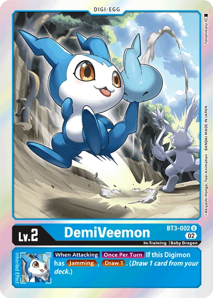 Digimon Card Game Sammelkarte BT3-002 DemiVeemon alternatives Artwork 3