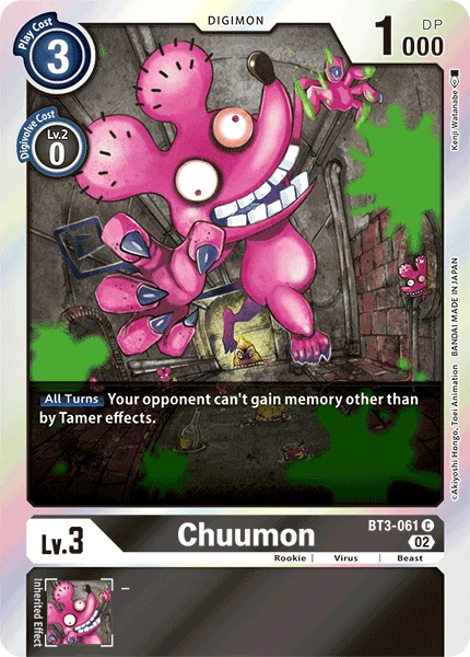 Digimon Card Game Sammelkarte BT3-061 Chuumon alternatives Artwork 3