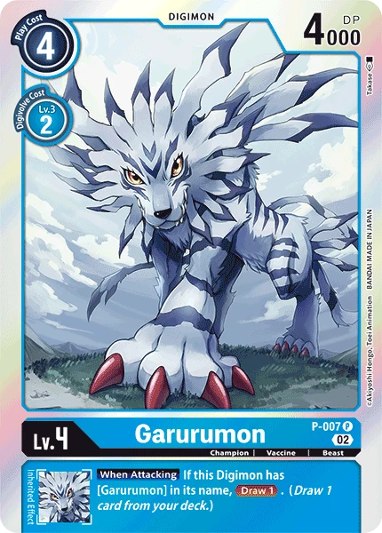 Digimon Card Game Sammelkarte P-007 Garurumon alternatives Artwork 2
