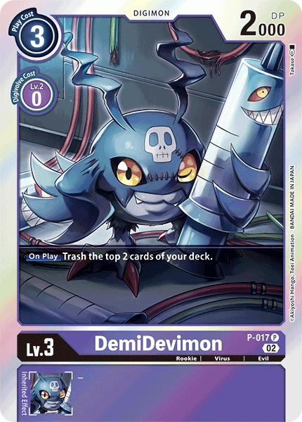 Digimon Card Game Sammelkarte P-017 DemiDevimon alternatives Artwork 2