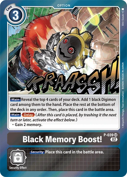 Digimon Card Game Sammelkarte P-039 Black Memory Boost! alternatives Artwork 4