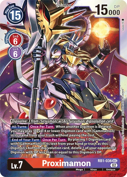 Digimon Card Game Sammelkarte RB1-036 Proximamon