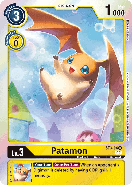 Digimon Card Game Sammelkarte ST3-04 Patamon alternatives Artwork 5