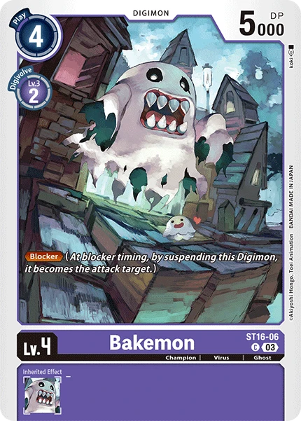 Digimon Card Game Sammelkarte ST16-06 Bakemon
