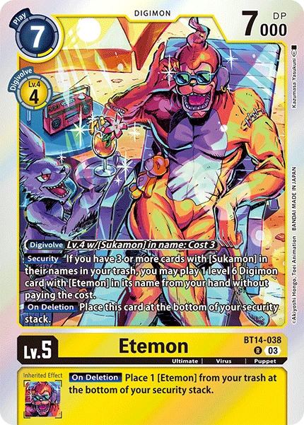 Digimon Card Game Sammelkarte BT14-038 Etemon