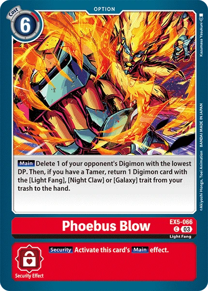 Digimon Card Game Sammelkarte EX5-066 Phoebus Blow