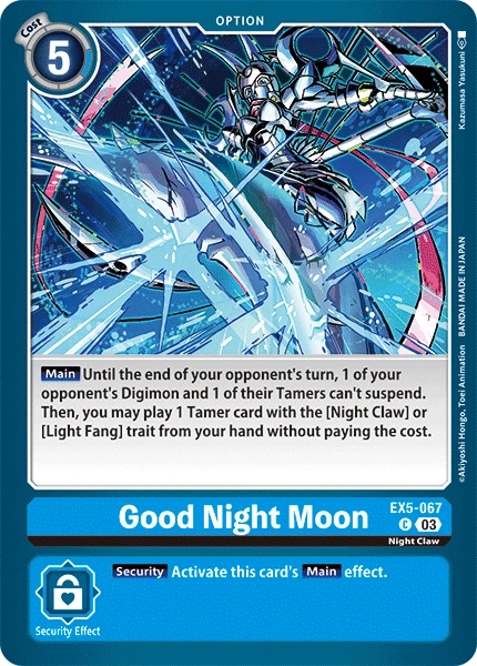 Digimon Card Game Sammelkarte EX5-067 Good Night Moon