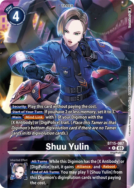 Digimon Card Game Sammelkarte BT15-087 Shuu Yulin alternatives Artwork 1