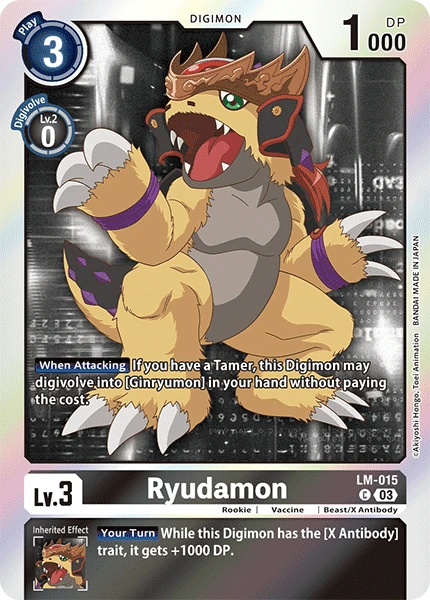 Digimon Card Game Sammelkarte LM-015 Ryudamon