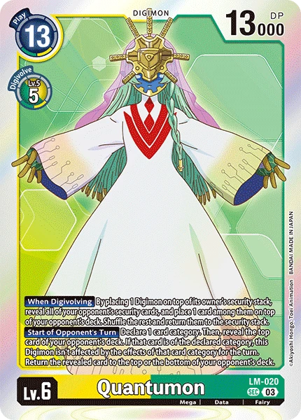 Digimon Card Game Sammelkarte LM-020 Quantumon