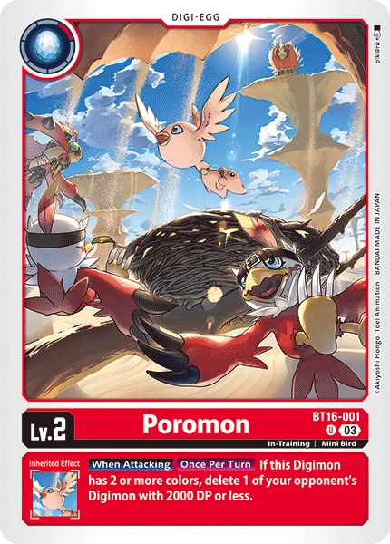 Digimon Card Game Sammelkarte BT16-001 Poromon