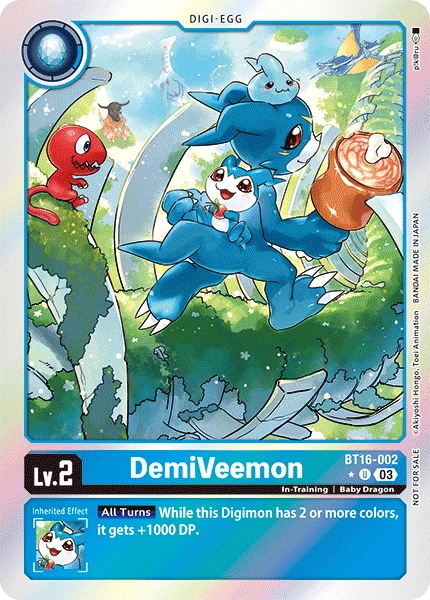 Digimon Card Game Sammelkarte BT16-002 DemiVeemon alternatives Artwork 1