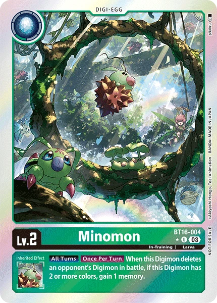 Digimon Card Game Sammelkarte BT16-004 Minomon alternatives Artwork 1