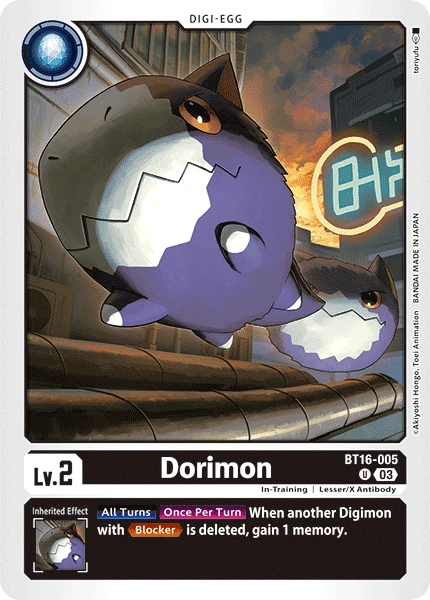 Digimon Card Game Sammelkarte BT16-005 Dorimon