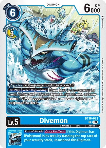 Digimon Card Game Sammelkarte BT16-023 Divemon