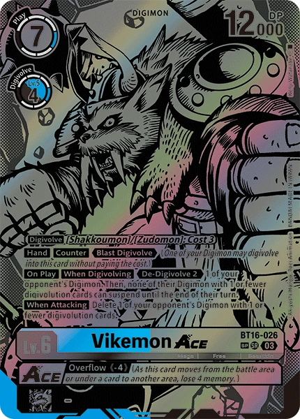 Digimon Card Game Sammelkarte BT16-026 Vikemon ACE alternatives Artwork 2