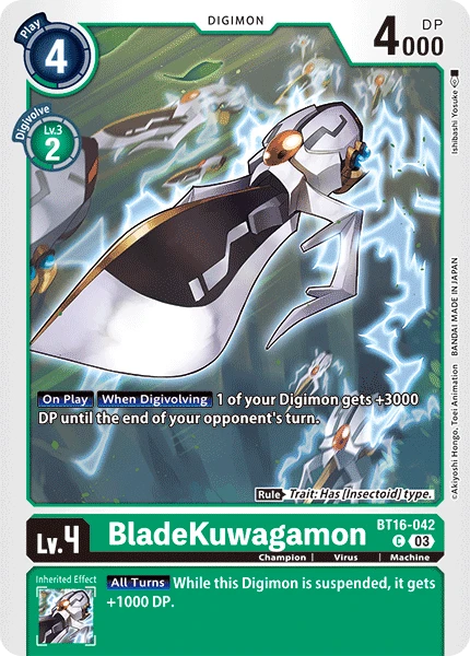 Digimon Card Game Sammelkarte BT16-042 BladeKuwagamon