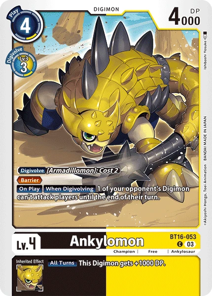 Digimon Card Game Sammelkarte BT16-053 Ankylomon